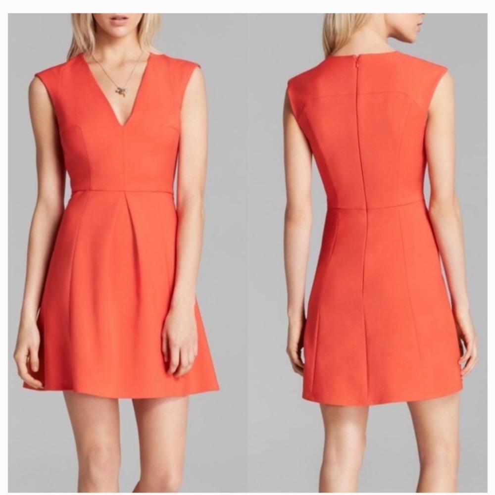 French Connection Red Orange Dress